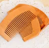 100Pcs Wooden Comb Natural Health Peach Wood Anti-static Health Care Beard Comb Pocket Combs Hairbrush Massager Hair Styling Tool