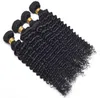 Tissage en lot brésilien naturel Deep Wave, 100% cheveux naturels non traités, Extensions de cheveux, lots de 3