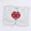 Tendance de la mode 3D Roll Top sac d'extérieur blanc Ash Pearl Sac à dos avec coeur rouge bretelles rembourrées réglables compartiment principal zippé2120741