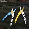 Multi Cążki Aluminiowe Cążki Wędkarskie Szczypce wędkarskie Łowienie szczypce Cutter Hak Remover z Nylon Torba i Smyczak Hak