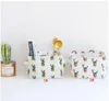 Förvaringskorg Cartoon Cactus Printed Basket For Toys Books Container Cosmetic Organizer Sundries Storage Box 20*16*14 cm väskor