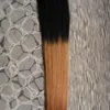 Loop Micro Ring Machine Made Remy Hair Extension 100% Human Hair Straight Ombre Color Micro Links 10"-26" 1g/s 100g