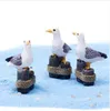 Sea Bird Seagull Stand Stump Miniature Fairy Garden Home Дома Украшения Мини-крафт Микро Ландшафтный декор DIY Аксессуары