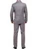Grey Groom Tuxedos Notch Lapel Groomsman Wedding Tuxedos Classic Men Prom Party Jacket Blazer 3 Piece Suit(Jacket+Pants+Tie+Vest) 2302