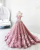 Charming Masquerade Dress Quinceanera Dresses Butterfly Flowers Appliques Off Shoulder Backless Floor Length Sweet 16 Pageant Gown215b