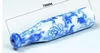 Новый керамический держатель для трубок длиной 78 мм из синего и белого фарфора.