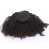 Бразильский kinky вьющиеся человеческие волосы для волос для черных женщин Drawstring Ponytail Человеческие волосы Доступны клип в пони хвостовые наращивания волос 160 г