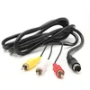 Câble AV audio vidéo RCA rétro-bit 1.8M pour Sega Genesis 2 3 II III Cordon de connexion 3RCA à 9 broches plaqué nickel Câble de jeu FAST SHIP