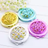 Vintage Hand Mirrors Pocket Mirror Mini Compact Mirrors Girl Double-Side Folded Hollow Out Makeup Mirror P27