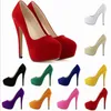 2018 Mode Chaussures De Luxe Bout Pointu Talons Hauts Designer 10 Couleurs Sexy Bouche Peu Profonde Semelle 14 cm À Talons Hauts Femmes Robe De Mariée Chaussures