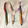 Children Colorful Rainbow Suspenders Baby Boys And Girls Suspenders Clip-on Y-Back Braces Elastic Kids Suspenders free shipping whoesales