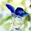 Crystal Glass Marmeren Vlinder Standbeeld Feng Shui Desk Cadeau Sieraden Kerst Glas Meubels Woondecoratie Ambachten