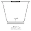 6st / parti rostfritt stål blank bar hängande halsband mode smycken