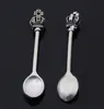 30Pcs alloy Crown Spoon Charms Antique silver Charms Pendant For necklace Jewelry Making findings 59x11mm