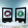 Ensemble de bijoux à Membrane élastique rectangulaire, vitrine transparente pour comptoir, bague, boucle d'oreille, Bracelet, présentoir de chaîne, boîte-cadeau en PET