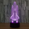 Rocket 3D illlusion LED Night Light 7 Color Touch Switch Table Desk Lamp NEW Acrylic Light Fixtures Bedroom Sleeping #R87