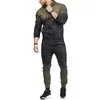 2018 European and American New Casual Men's set Tracksuit Outwear sporting track suit male Fitness Long sleeve Sweatshirts Pants