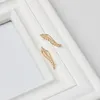 Crawler Earrings for Women: Leaf Ear Climber Cuff Earring Feather Studs