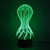 3d usb led 비주얼 크리 에이 티브 nightlight 패션 잠자는 밤 빛 테이블 램프 문어 해파리 램프 장식 lampara 전등