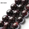 8mm Wholesale natural Red garne t smooth round loose beads for jewelry making design precious stone diy bracelet woman necklace