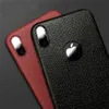 Ultra-mince Étui TPU Souple Antidérapant Cuir Texture Téléphone Cas Couverture Pour iPhone X Xr Xs Max 8 7 6 6 S Plus 5 5S