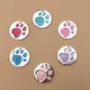 etiqueta de identificación de mascotas etiquetas de perro gato huellas etiquetas de identidad del perro etiqueta de nombre de gulitter 25 MM de diámetro al por mayor