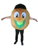 2018 Fabriksförsäljning Hot Good Vision och Good Ventilation En Kiwi Fruit Mascot Kostym med stor mun för vuxen att bära