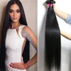 唯一のヘア製品RAW INDIAN STRAIGHT HUMAN HAIR BUNDLES 28 30 32 34 36 38 40インチ織りブラジルのバージンヘアエクステンション