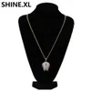 Bling Vintage Indian Chiefs Head Pendant Necklace Iced Out Cubic Zircon Men Hip Hop Jewelry Gift7546673