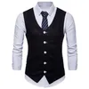 2018 Nuovo di Marca da Uomo Classico Formale Business Slim Fit Abito Gilet Vestito di Moda Festa di Nozze Tuxedo Gilet di Grandi Dimensioni M-4XL