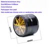 Smerigliatrici per erbe aromatiche per fumatori di tabacco in metallo Smerigliatrici per illuminazione in lega di alluminio a 4 strati con finestra superiore trasparente 63mm 12 colori DHL gratuito WX9-792