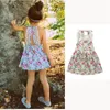 Baby Girls Floral Straps Dress Insless Print Sukienki Sukiennice Boutique Odzież dziecięca 2018 Nowa Koronkowa Dress C3617