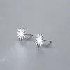 Everfast 10Pairs/Lot Sun Earring Minimalistic Spike Flower Stainless Steel Earrings Studs Fashion Ear Jewelry For Women Girls T109