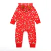 Infant Baby Christmas Jumpsuit Family Matching Clothes Christmas Deer Snowflake Printing Hooded Pajamas Newborn Autumn Winter Warm Outfits