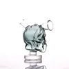 Новый мини череп стеклянные бонги 2.2 дюйма высокие 5 цвет курить пузырь маленькие водопроводные трубы DAB рисунки ручной трубы чаши кальянов