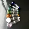 Glass Smoking Pipes Manufacture Hand-blown bongs Colorful New Concave Head Cigarette Pot