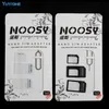 4In1 4 i 1 Noosy Nano SIM-kortadapter + Micro SIM-kort Adapter + Standard SIM-kortadapter för iPhone Huawei Samsung 1000sets / Lot = 4000p