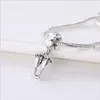 Convient aux bracelets Pandora 30pcs pendentif en verre à vin breloques en argent perle balancent des perles de charme pour la vente en gros bricolage bijoux européens en collier sterling