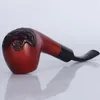 Scultura in legno rosso, pipa in legno massello, legno di sandalo rosso, fondo circolare staccabile, martello portatile, portasigarette con filtro.