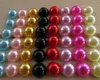 Half plastic Pearl Bead Flat Back Scrapbook /8mm Flatback Beads gifts mix color DIY wedding decoration -B02A