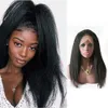 African Ponytail Человеческие волосы наращивание волос Crase Yaki Kinky прямой хвост для волос в Drawstring пони хвост 100G-160G натуральный цвет