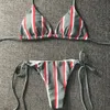 2018 Moda Sıcak Satış Bikini Set Mayo Kadınlar Seksi Mayo Push Up Yüzmek Bikini Çizgili Kayış Yaz Mayo