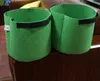 Green Brown Non-Woven Fabric Flower Pots with Handles Bag for Seeds Growing Grow Tent Garden Decor Greenhouse Fairy Garden Miniatures