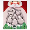 Stainless Steel Christmas Cookie Cutters DIY Baking Moulds 4pcs Set Sugar Cake Chocolate Mold Cookie Stamps Metal Pan Kitchen Tools