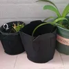 Plant Grow Väskor icke-vävda blommgrönsaker Växtluftning Tyg Planterare Rotkrukor Puch med remhandtag för Nursery Garden Container