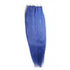 Cheveux vierges brésiliens Droite peau bleue trame / PU trame / bande extensions de cheveux brésiliens de cheveux humains 40pieces / pack
