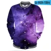 3D espaço galáxia estrela céu jaqueta de beisebol mulheres moda casual casaco de inverno hip hop engraçado estrela céu beisebol roupas