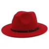 Sombrero 100% de lana para mujer, sombrero Fedora de fieltro estilo gánster con ala ancha, gorra de padrino de Jazz, tamaño 56-58CM X18