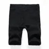 Fashion Summer Black White Mens Casual Loose Hole Shorts Men Beach Short Plus Size 28-42