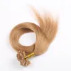 elibess grade 8a brazilian remy u tip hair extensions nail tip keratin 26inch 28 blonde color 613 extension 0 5g strand 200g3482014